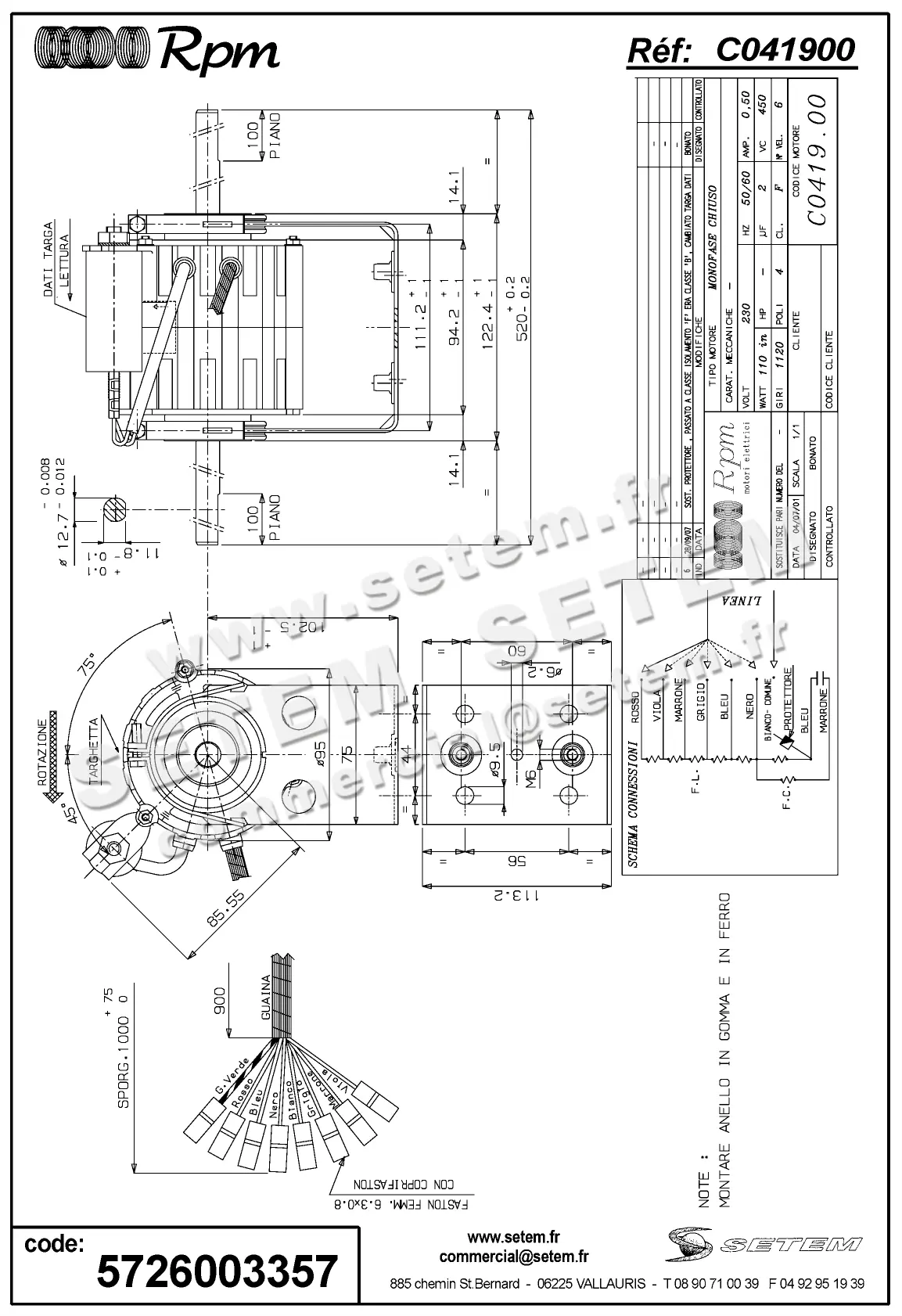 5726003357-MOTEUR RPM C041900