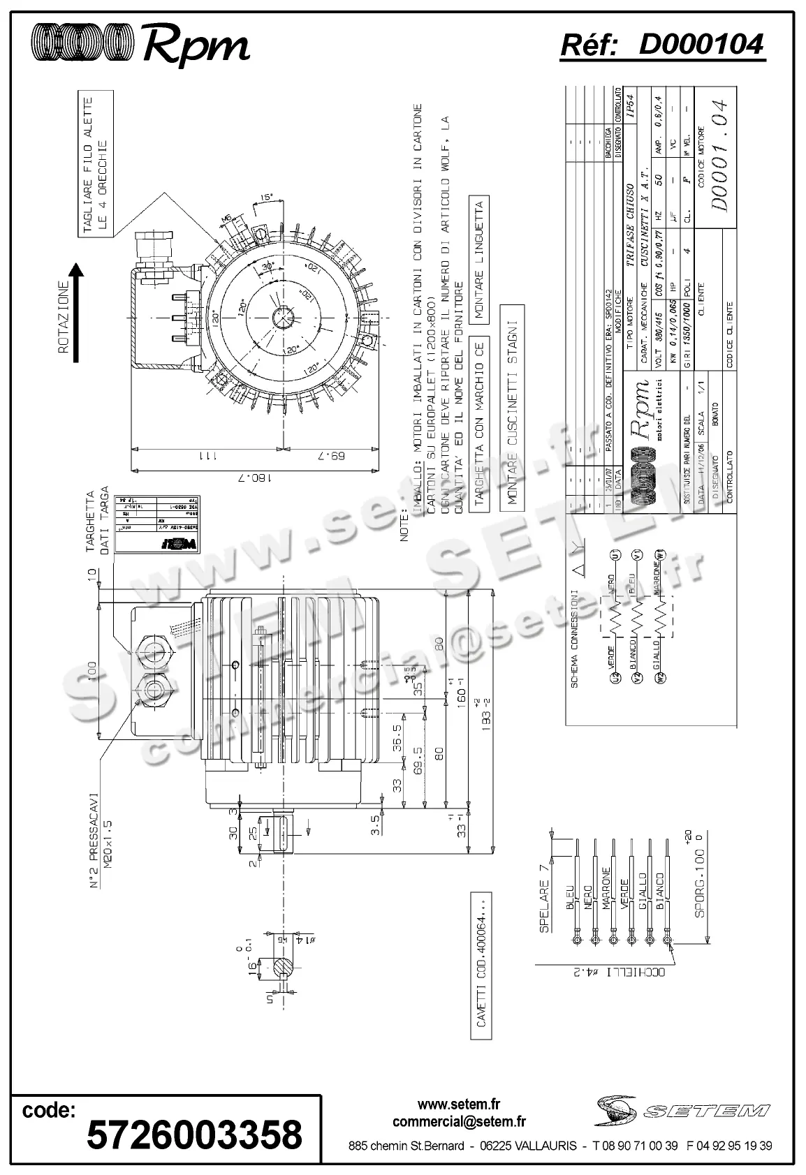 5726003358-MOTEUR RPM D000104