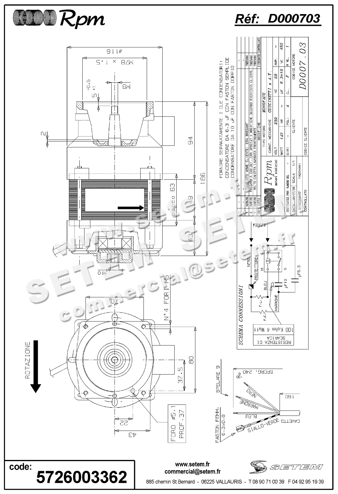 5726003362-MOTEUR RPM D000703