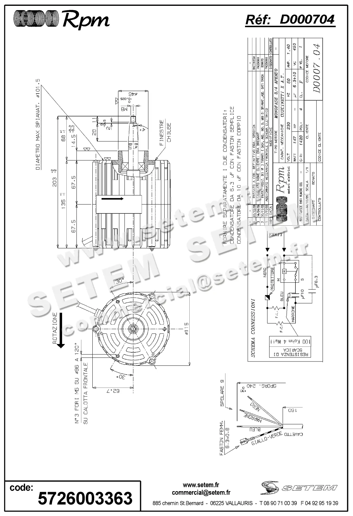 5726003363-MOTEUR RPM D000704