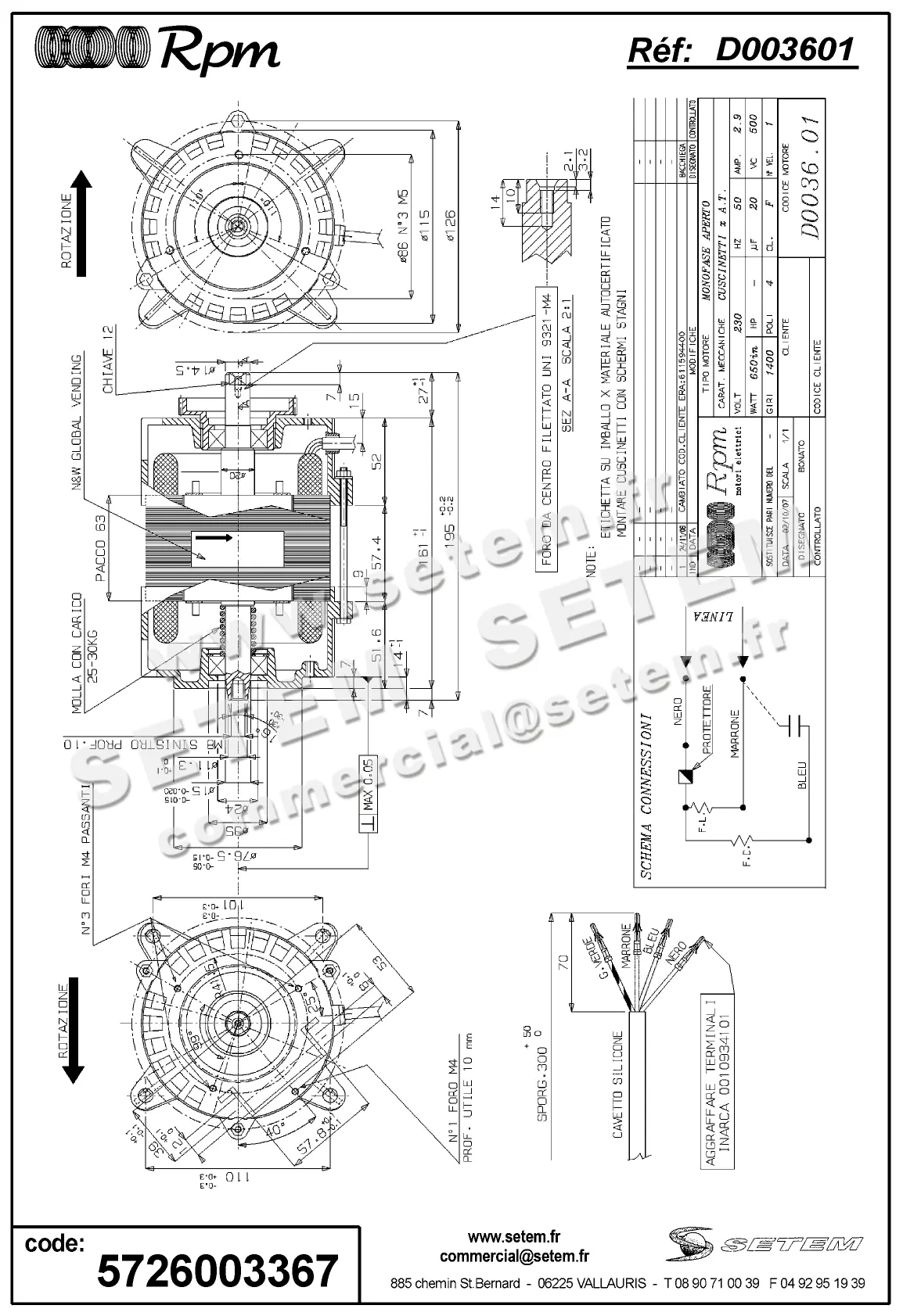 5726003367-MOTEUR RPM D003601