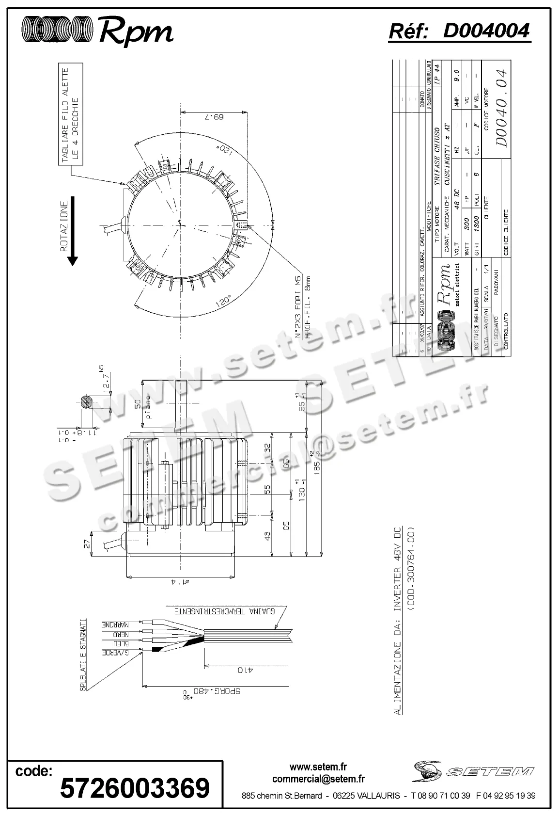 5726003369-MOTEUR RPM D004004
