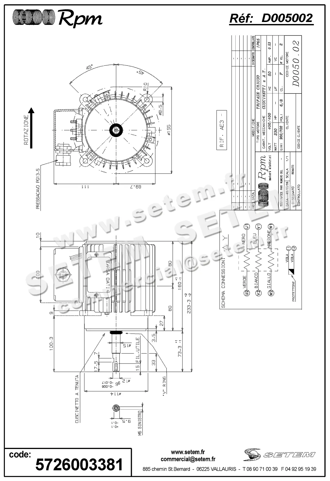 5726003381-MOTEUR RPM D005002