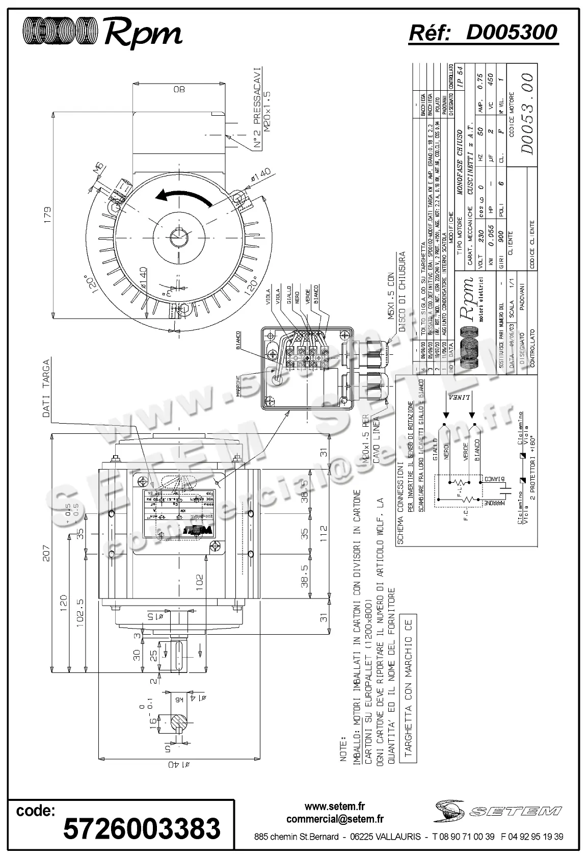 5726003383-MOTEUR RPM D005300