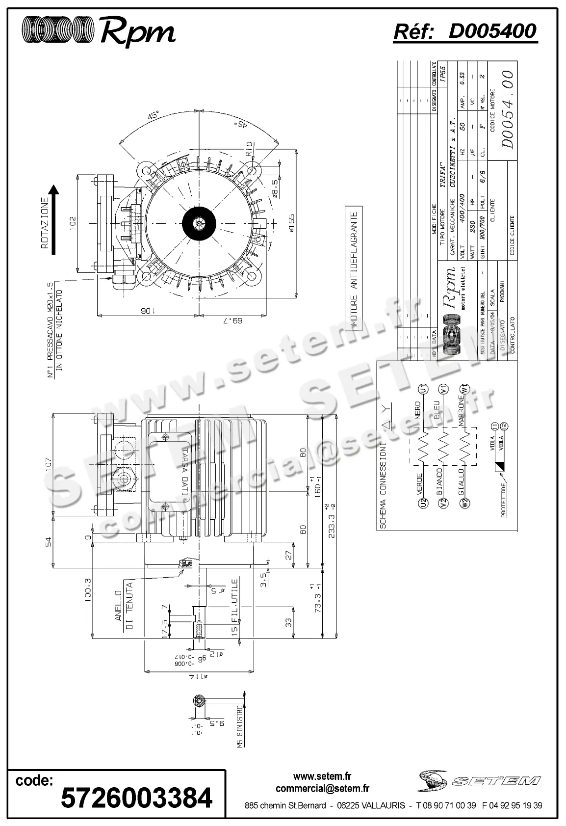 5726003384-MOTEUR RPM D005400