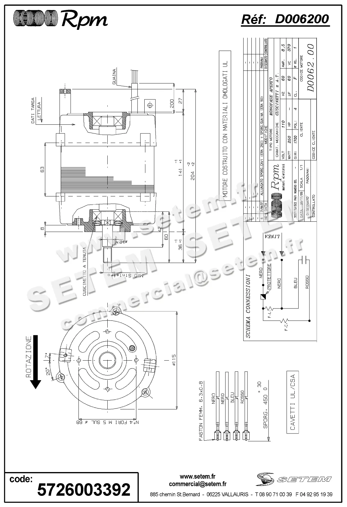 5726003392-MOTEUR RPM D006200