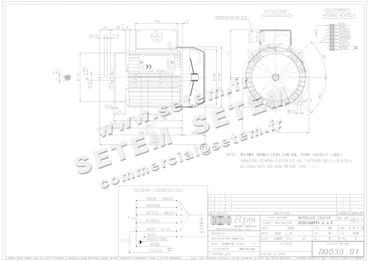 5726003414-MOTEUR RPM D003501 "3052055" 3