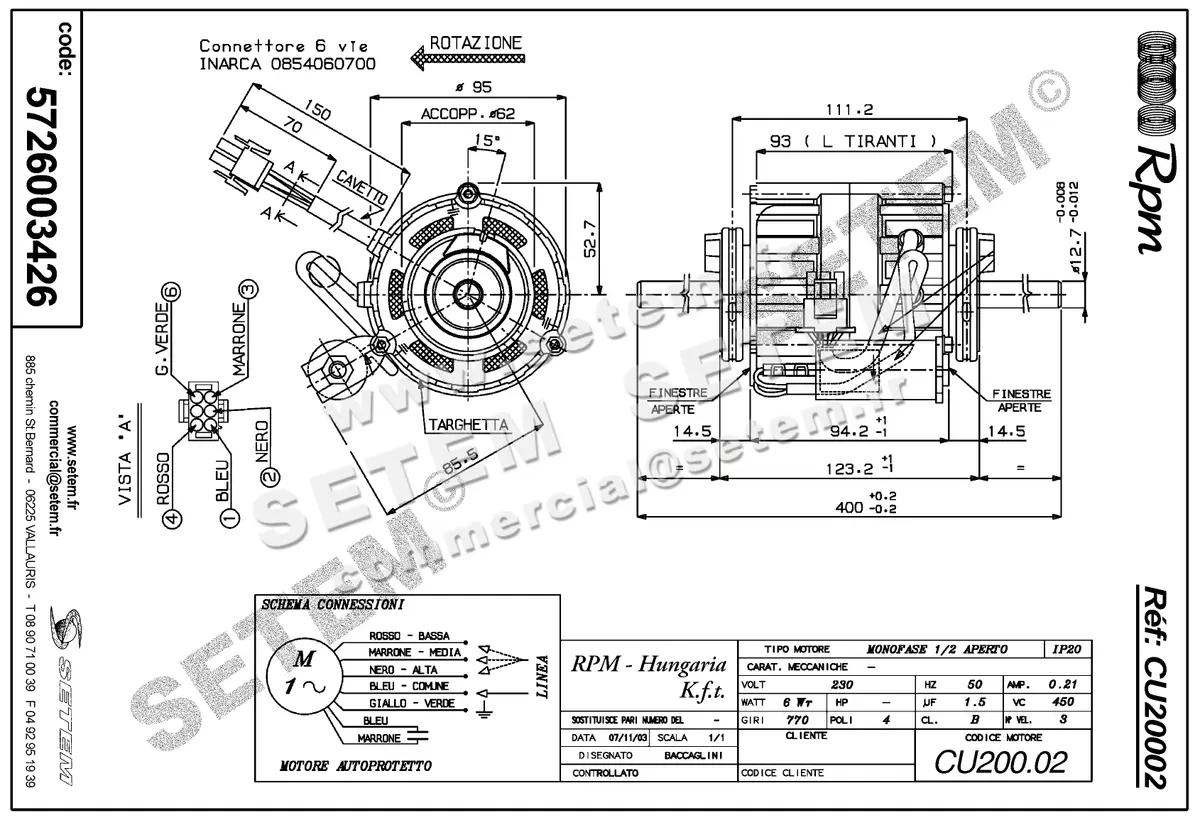 5726003426-MOTEUR RPM CU20002 "4407700" 6