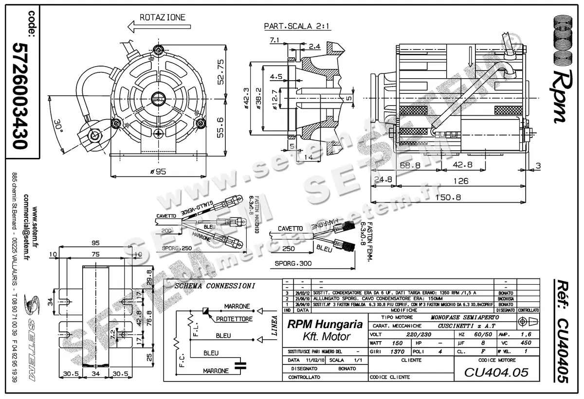 5726003430-MOTEUR RPM CU40405 3