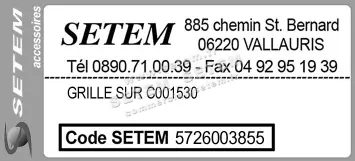 GRILLE SUR C001530 2