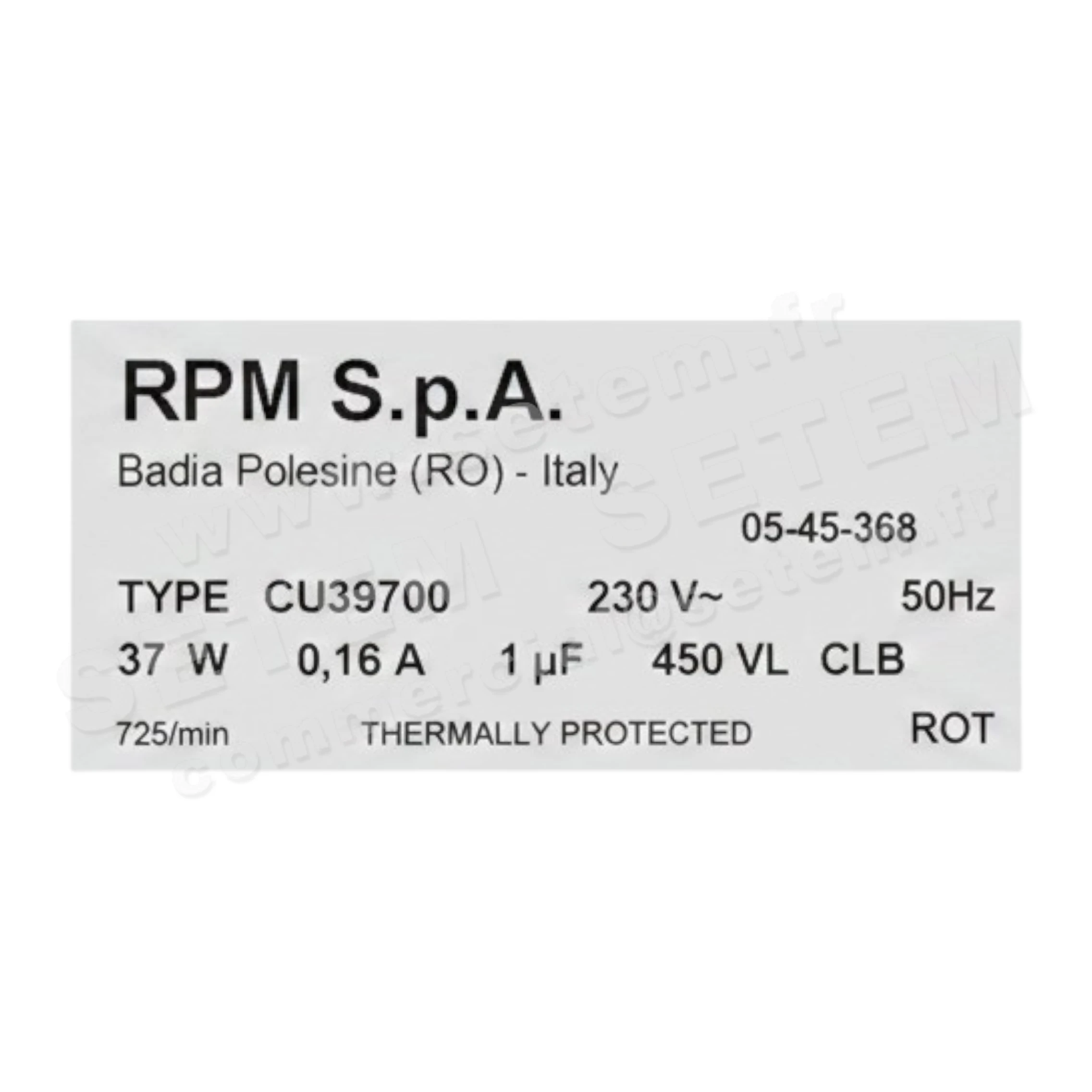 5726003862-MOTEUR RPM CU39700