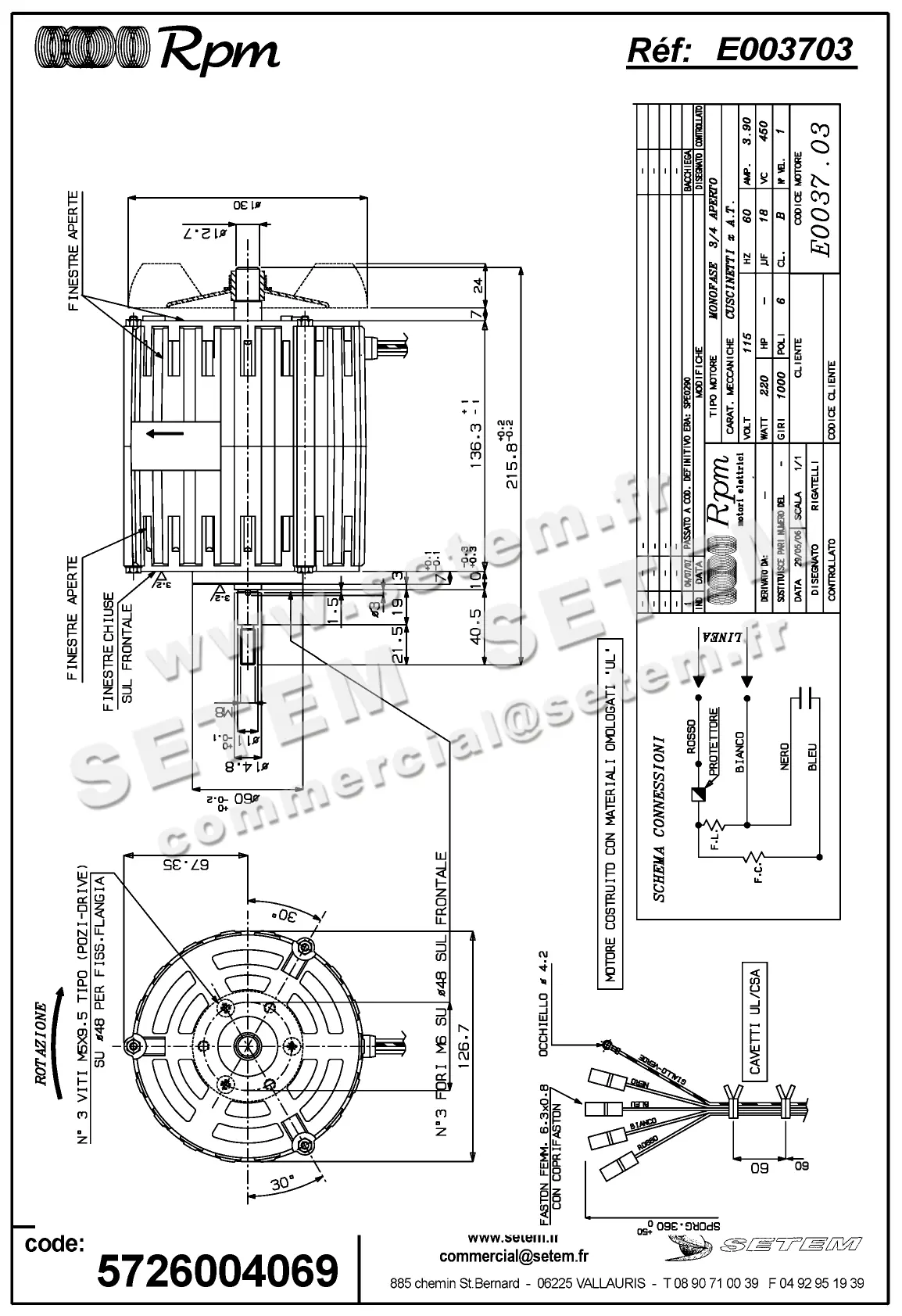 5726004069-MOTEUR RPM E003703