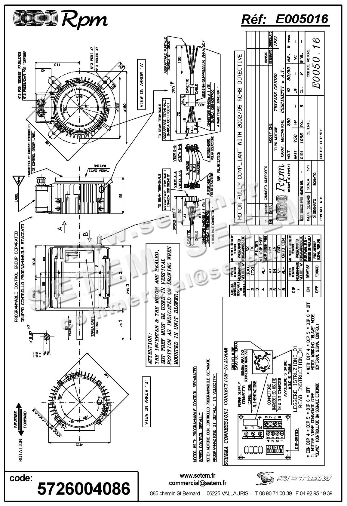 5726004086-MOTEUR RPM E005016