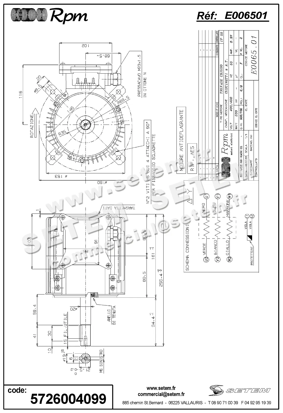 5726004099-MOTEUR RPM E006501