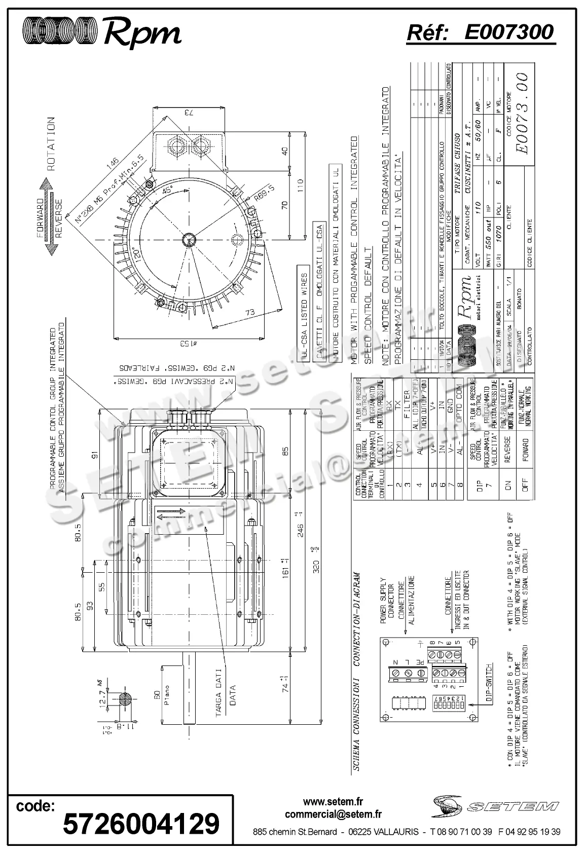 5726004129-MOTEUR RPM E007300