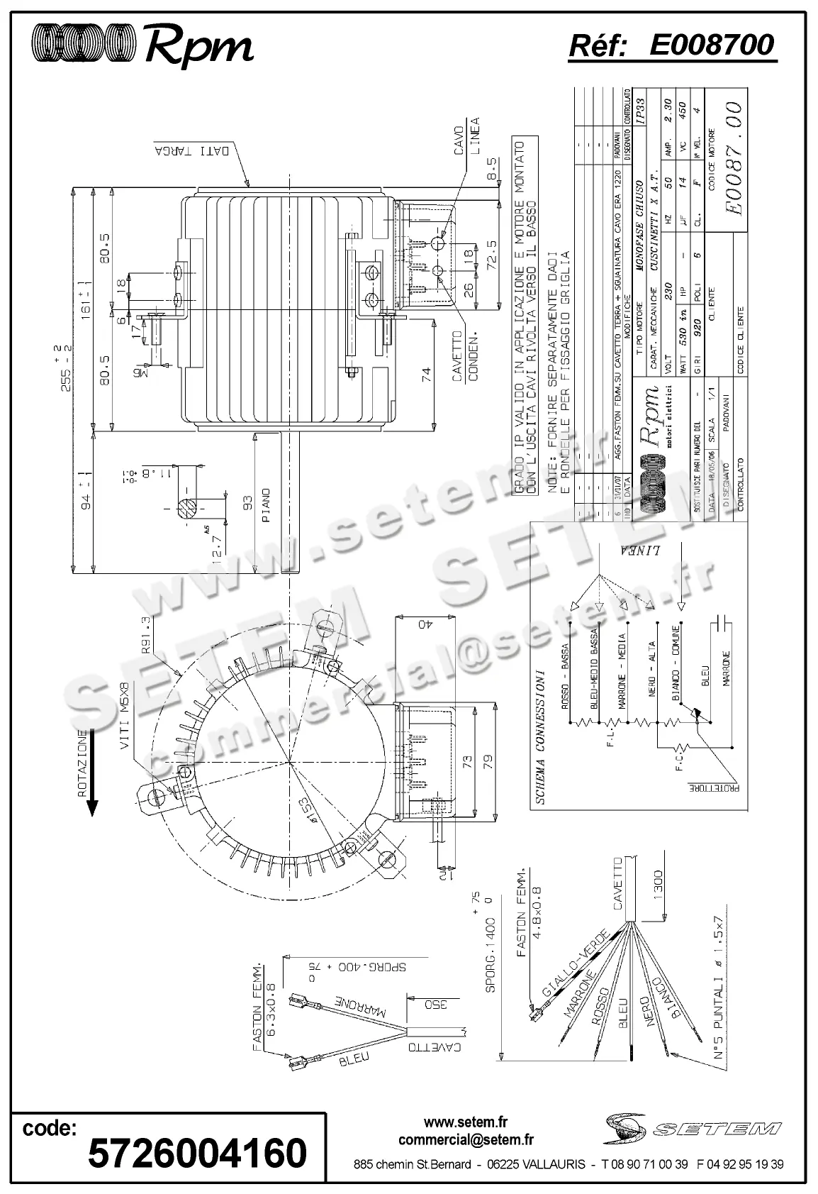 5726004160-MOTEUR RPM E008700