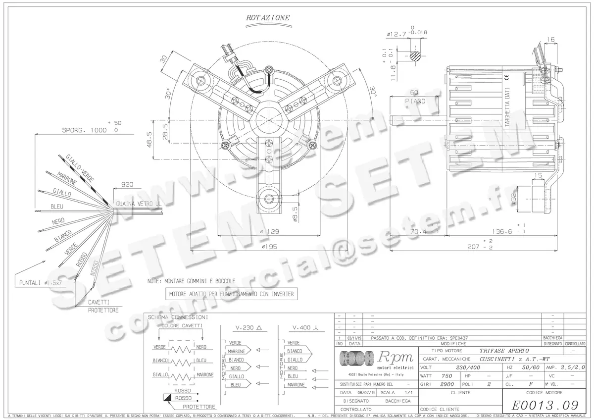 5726004218-MOTEUR RPM E001309/201100R ‌6097502010 3