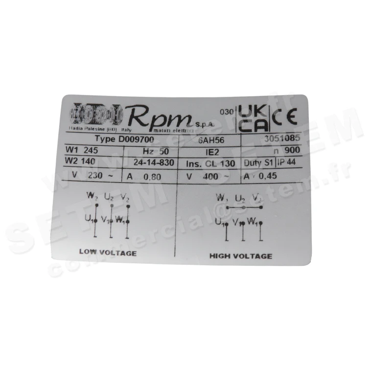 MOTEUR D009700 6AH56 "3051085" 5