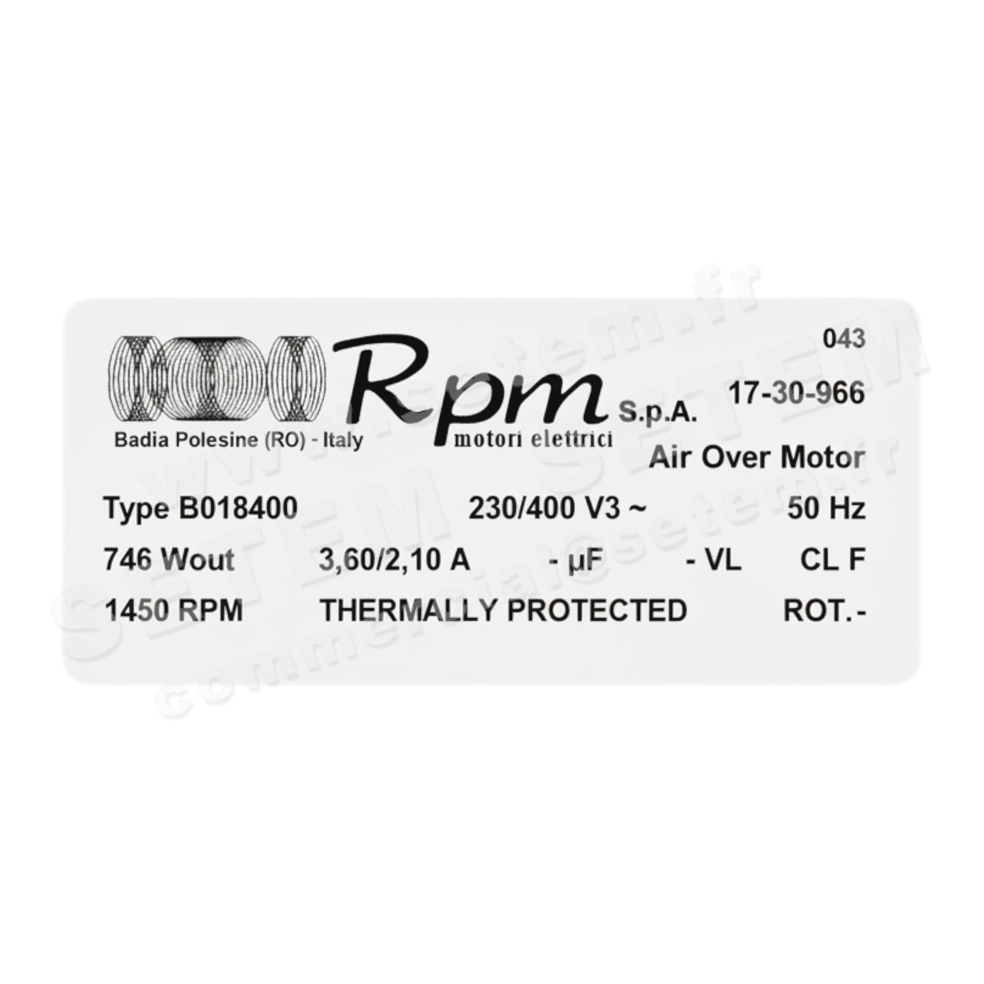 5726004834-MOTEUR RPM B018400 2