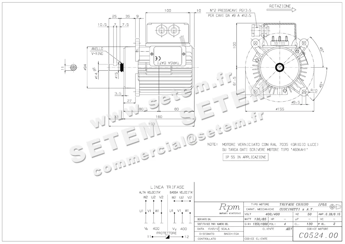 5726004966-MOTEUR RPM C052400 46SKAH1 "3055030" 2