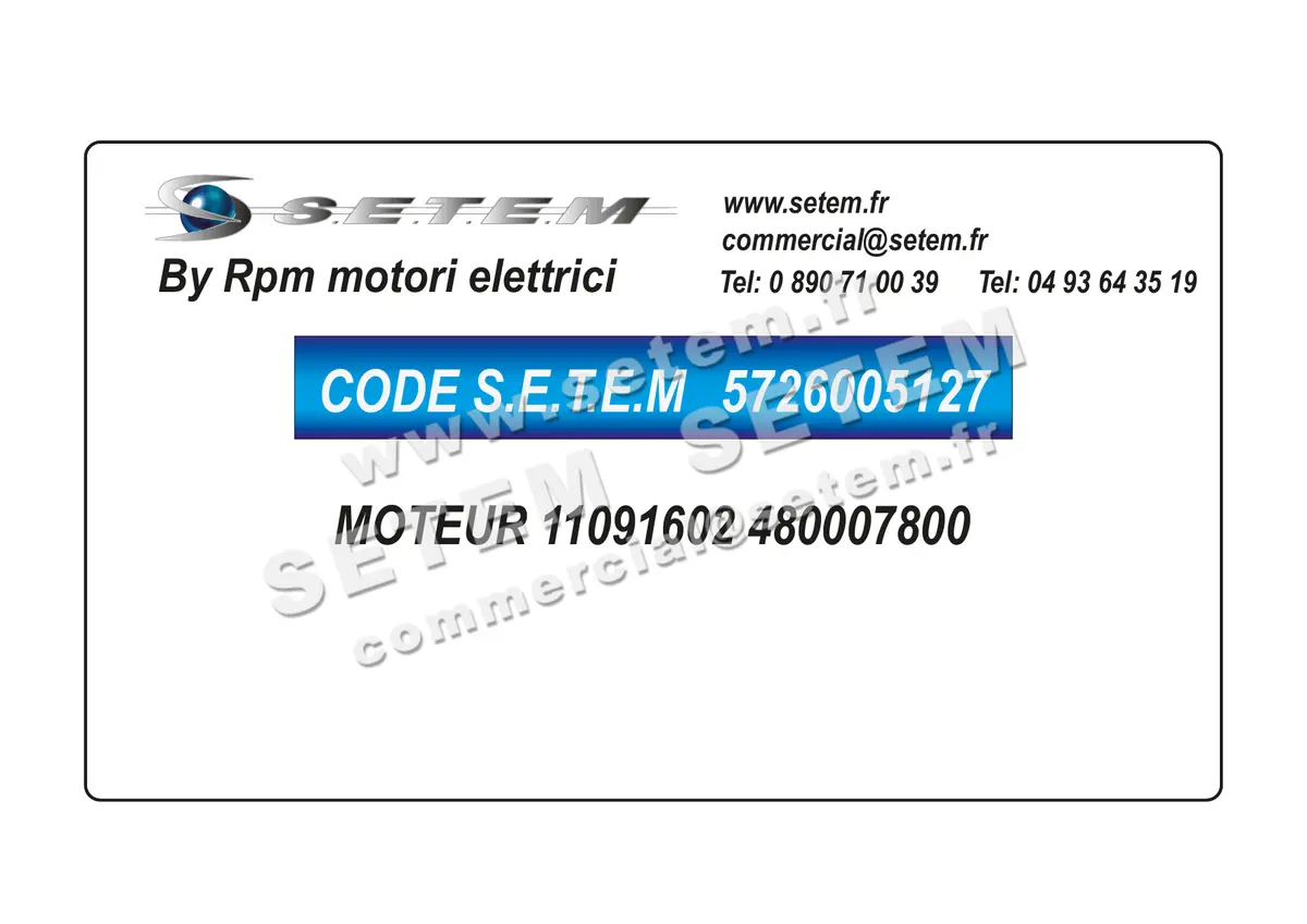 5726005127-MOTEUR RPM 11091602 "480007800" 2
