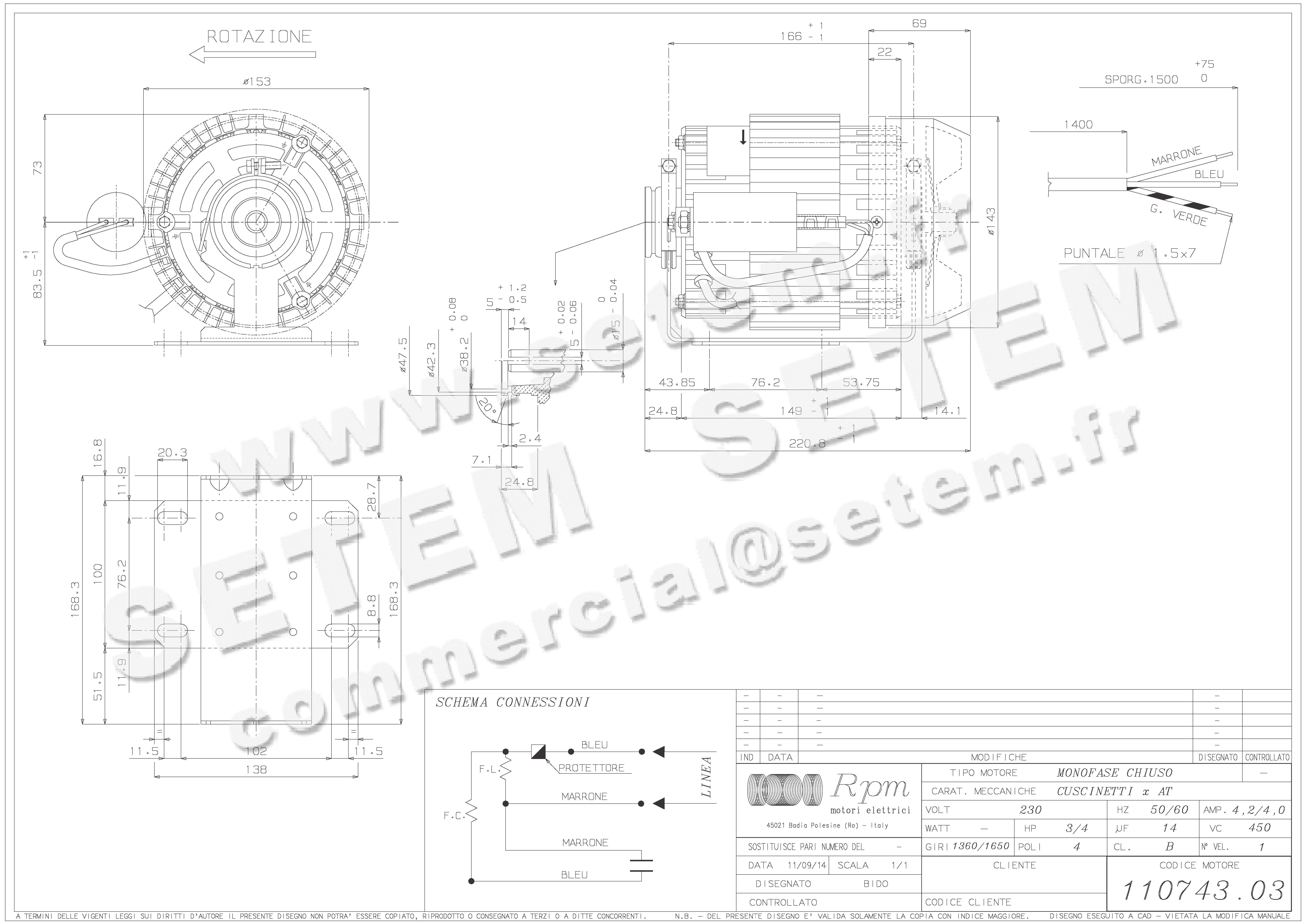 MOTEUR 11074303