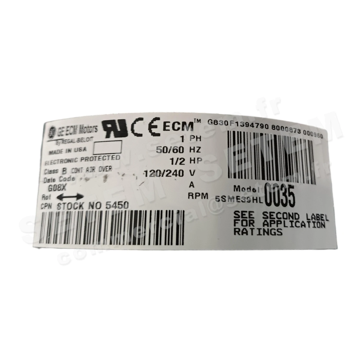 5727504639-MOTEUR GENTEQ 5SME39HL0035 *5450* 2