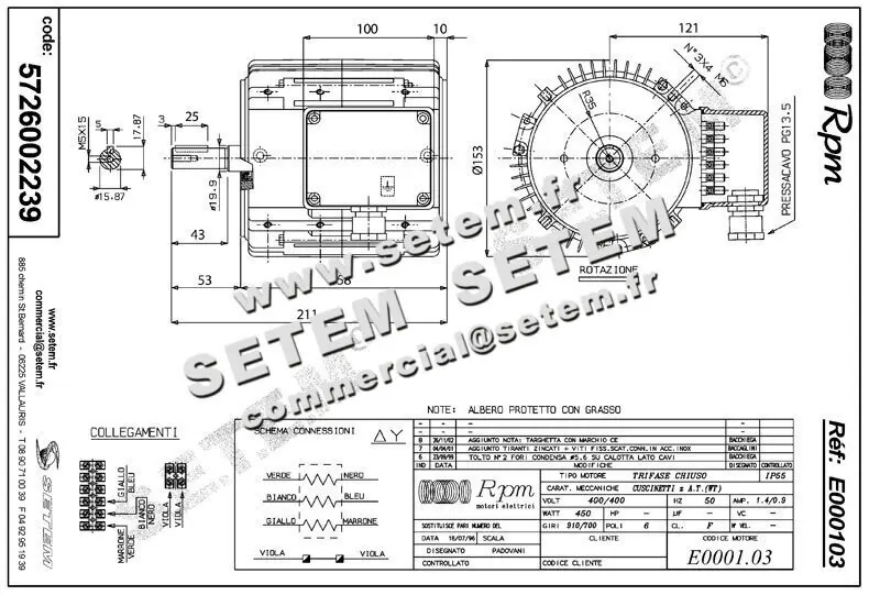5740009125-MOTEUR ROSATI E000103 2