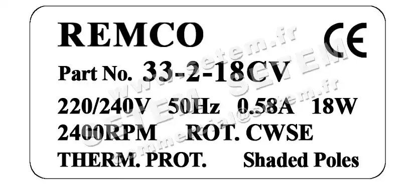 5743000020-MOTEUR REMCO 33.2.18CV *AA1P6515K* 3