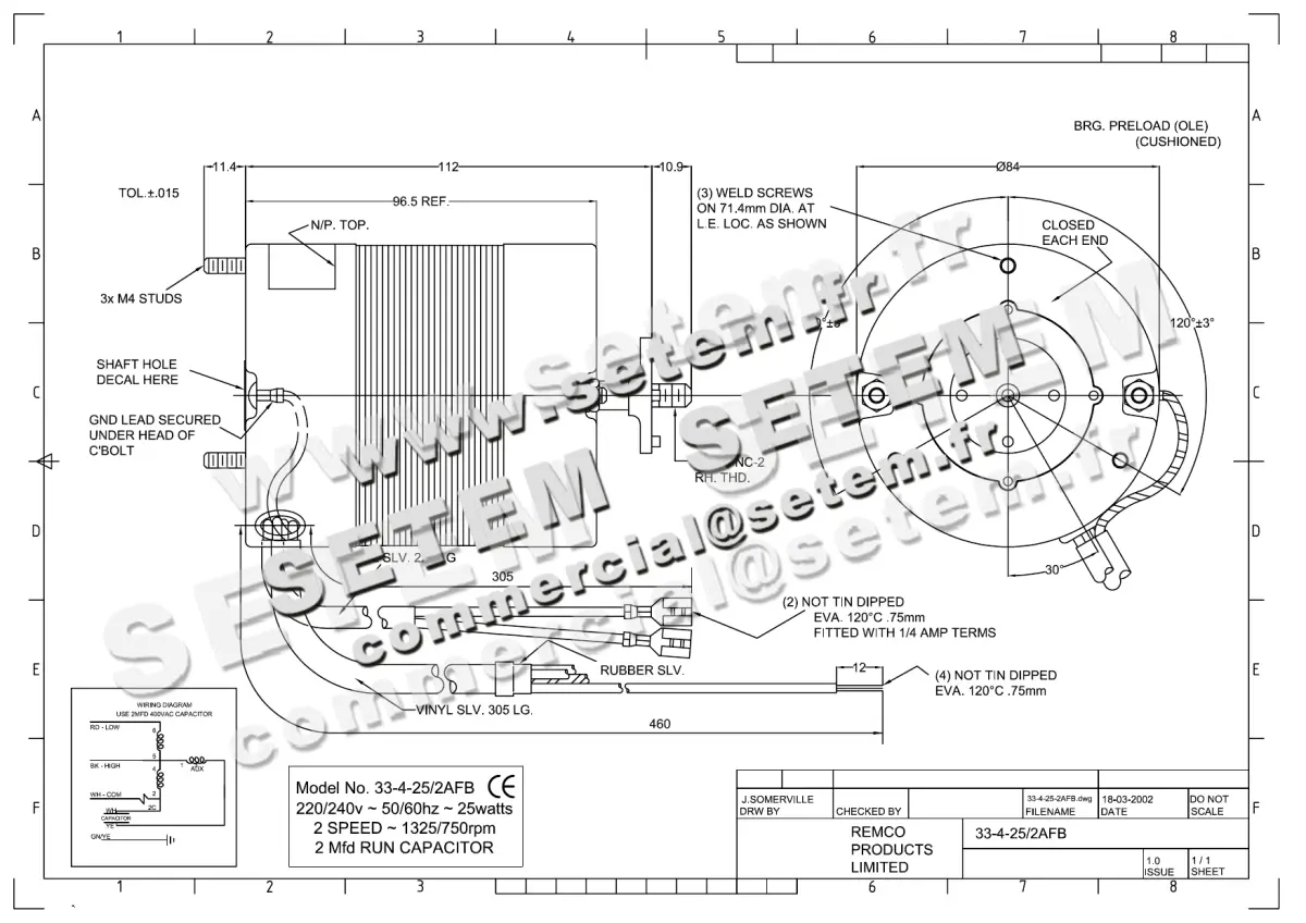 5743000033-MOTEUR REMCO 33.4.25/2AFB AF2H6697K