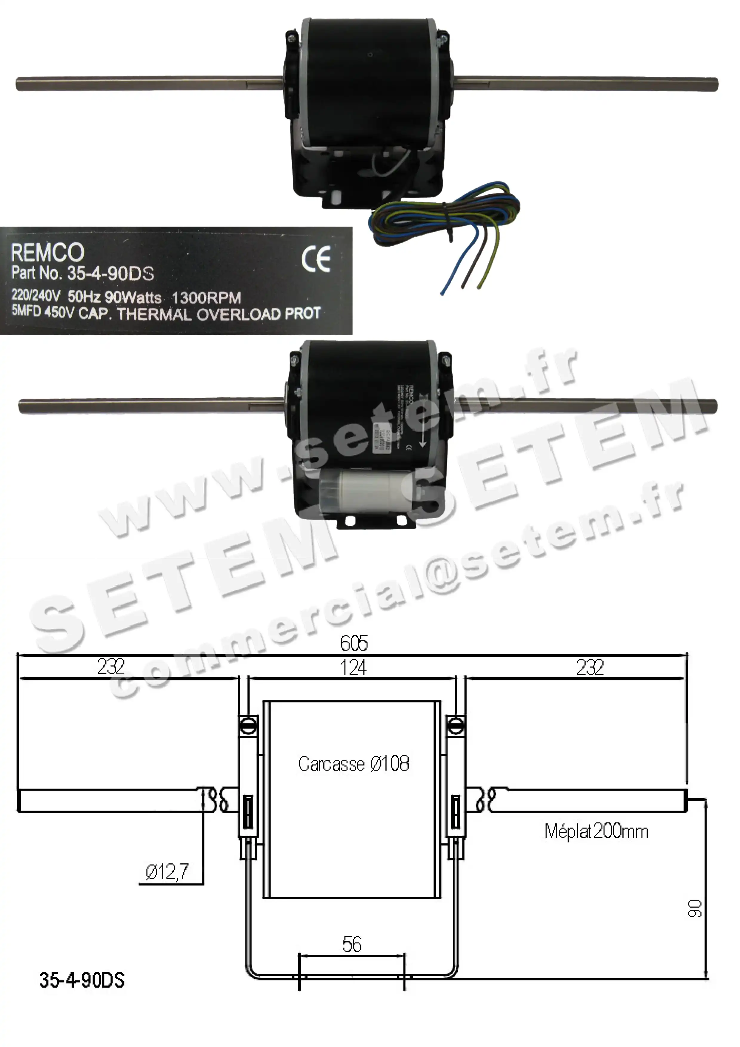 5743000333-MOTEUR REMCO 35.4.90DS 5
