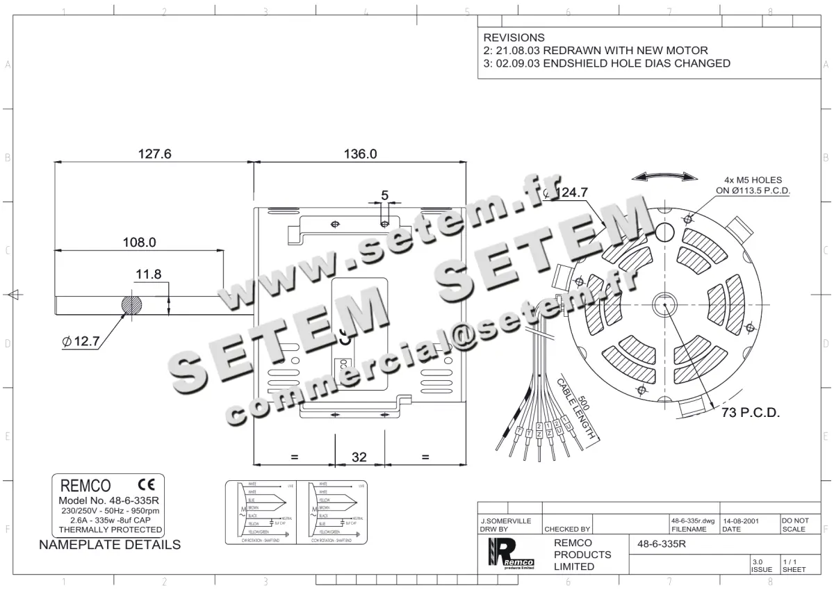 5743000502-MOTEUR REMCO 48.6.335R