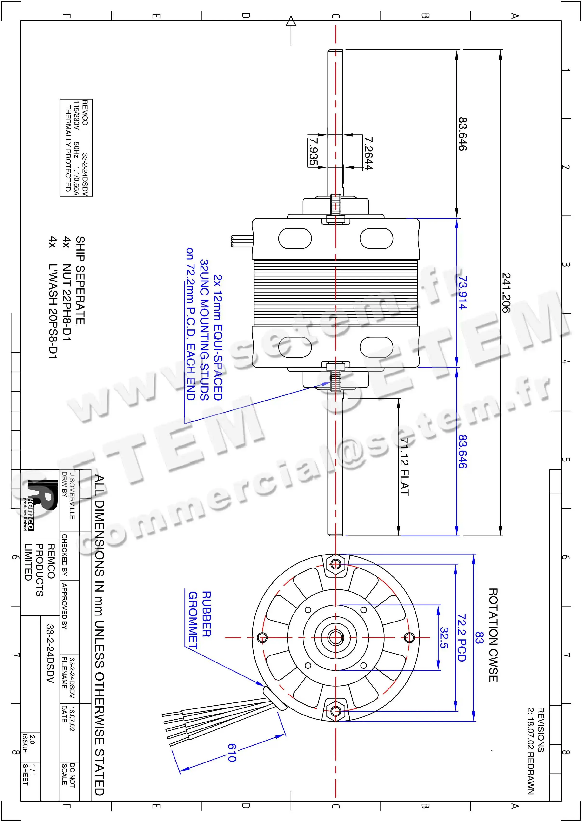 5743000714-MOTEUR REMCO 33.2.24DSDV