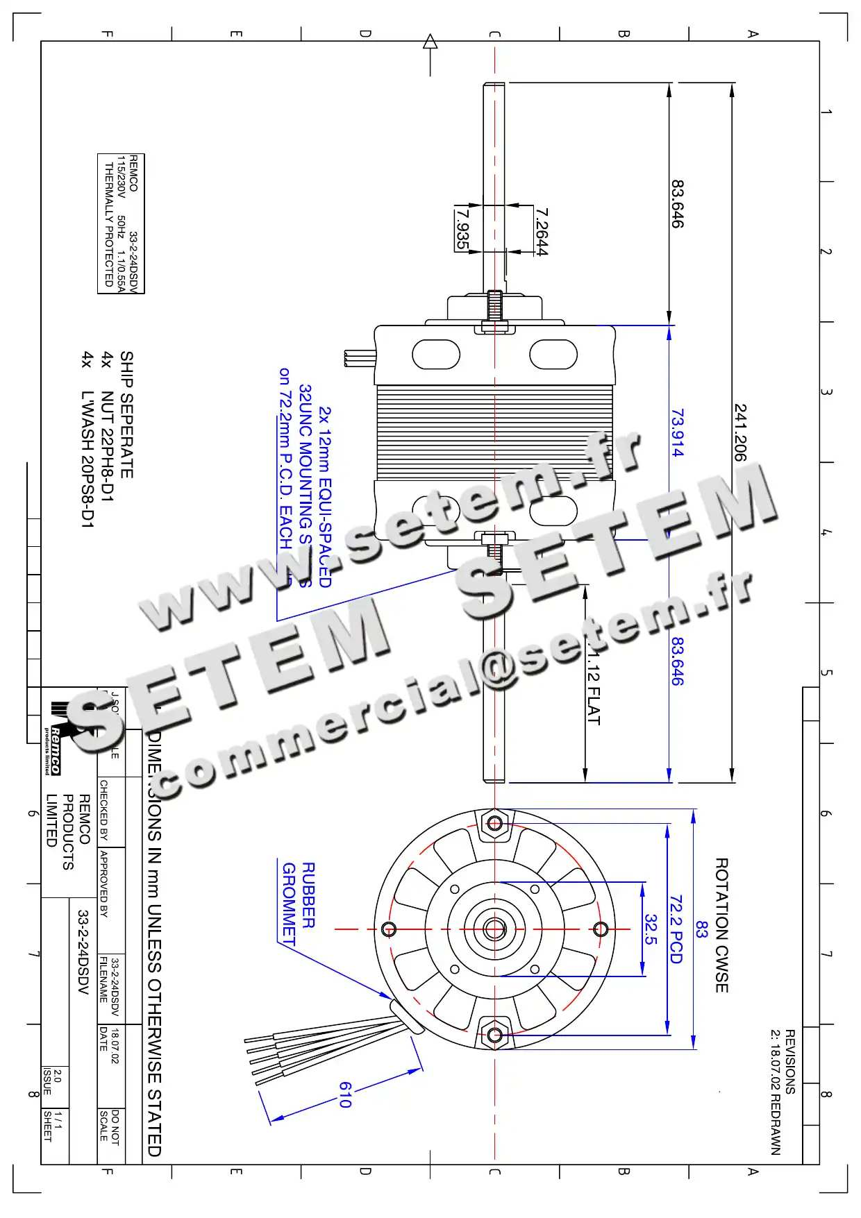 5743000714-MOTEUR REMCO 33.2.24DSDV