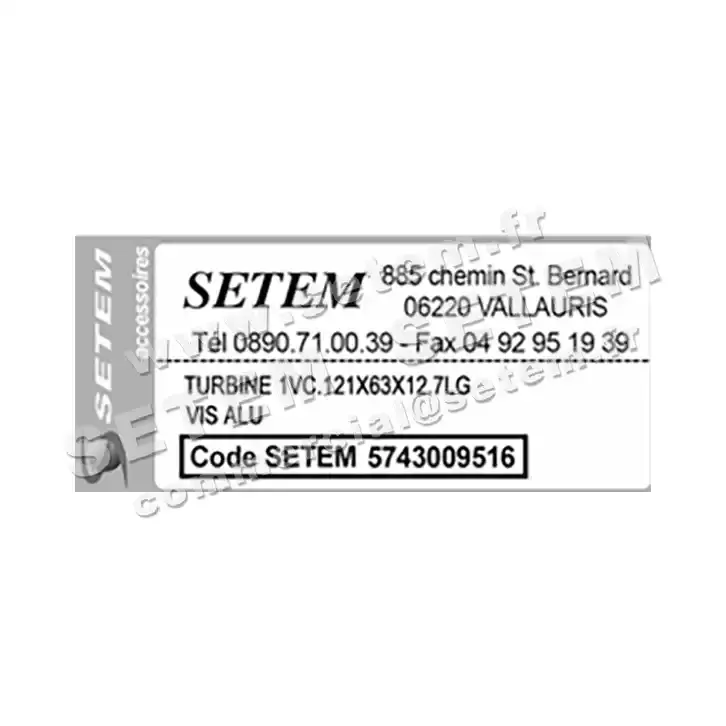 5743009516-TURBINE REMCO 1VC.121X63X12.7LG ALU VIS 3