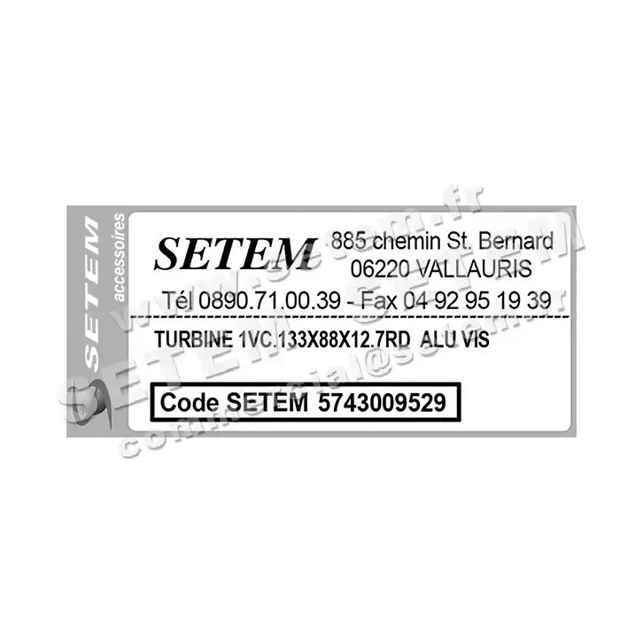 5743009529-TURBINE REMCO 1VC.133X88X12.7RD ALU VIS 3