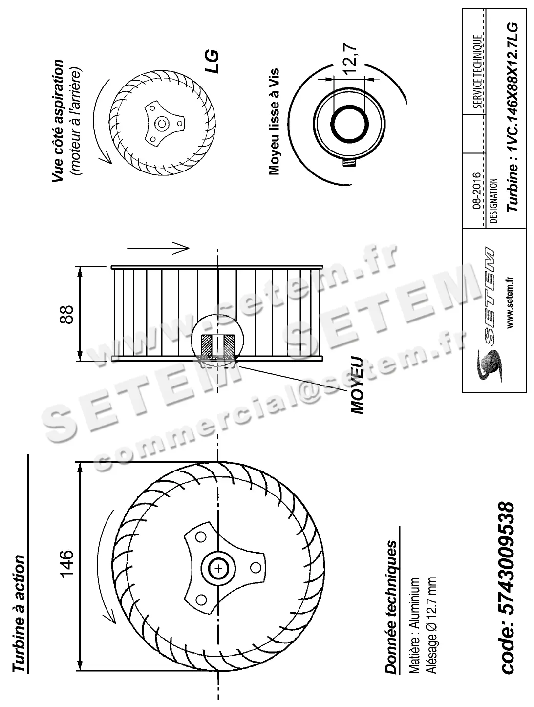 5743009538-TURBINE REMCO 1VC.146X88X12.7LG ALU VIS 2