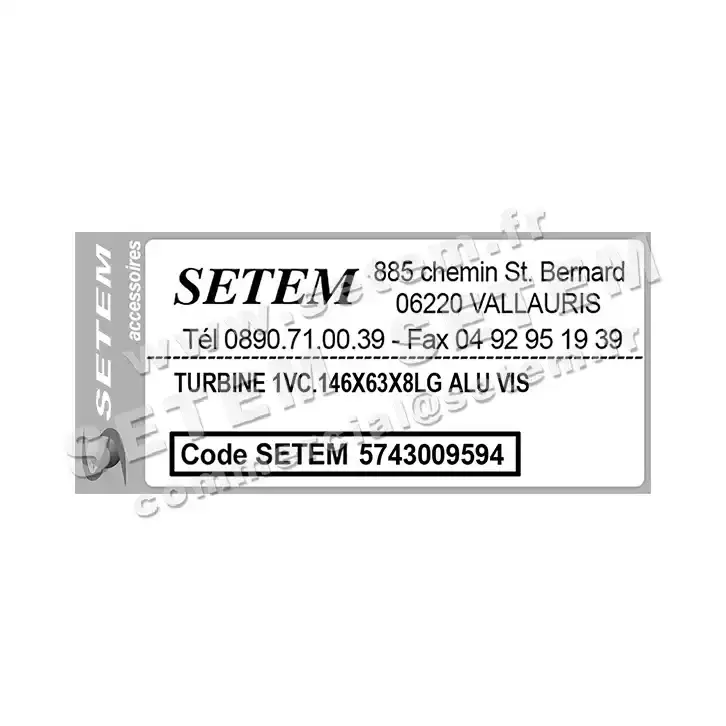 5743009594-TURBINE REMCO 1VC.146X63X8LG ALU VIS 3