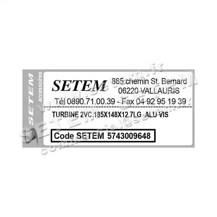 5743009648-TURBINE REMCO 2VC.185X148X12.7LG ALU VIS 3