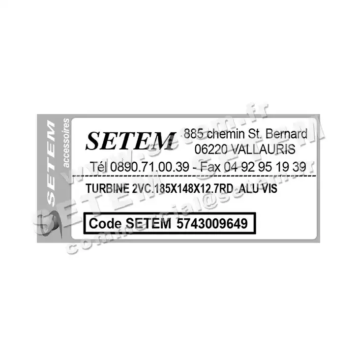 5743009649-TURBINE REMCO 2VC.185X148X12.7RD ALU VIS 3