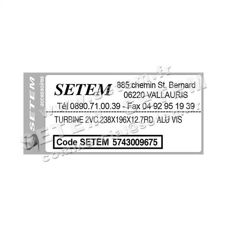 5743009675-TURBINE REMCO 2VC.238X196X12.7RD ALU VIS 3