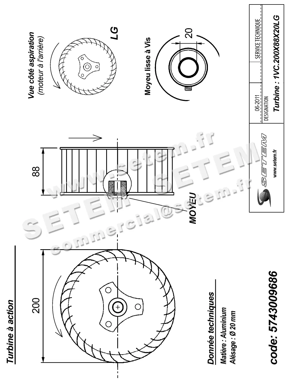 5743009686-TURBINE REMCO 1VC.200X88X20LG ALU VIS 2