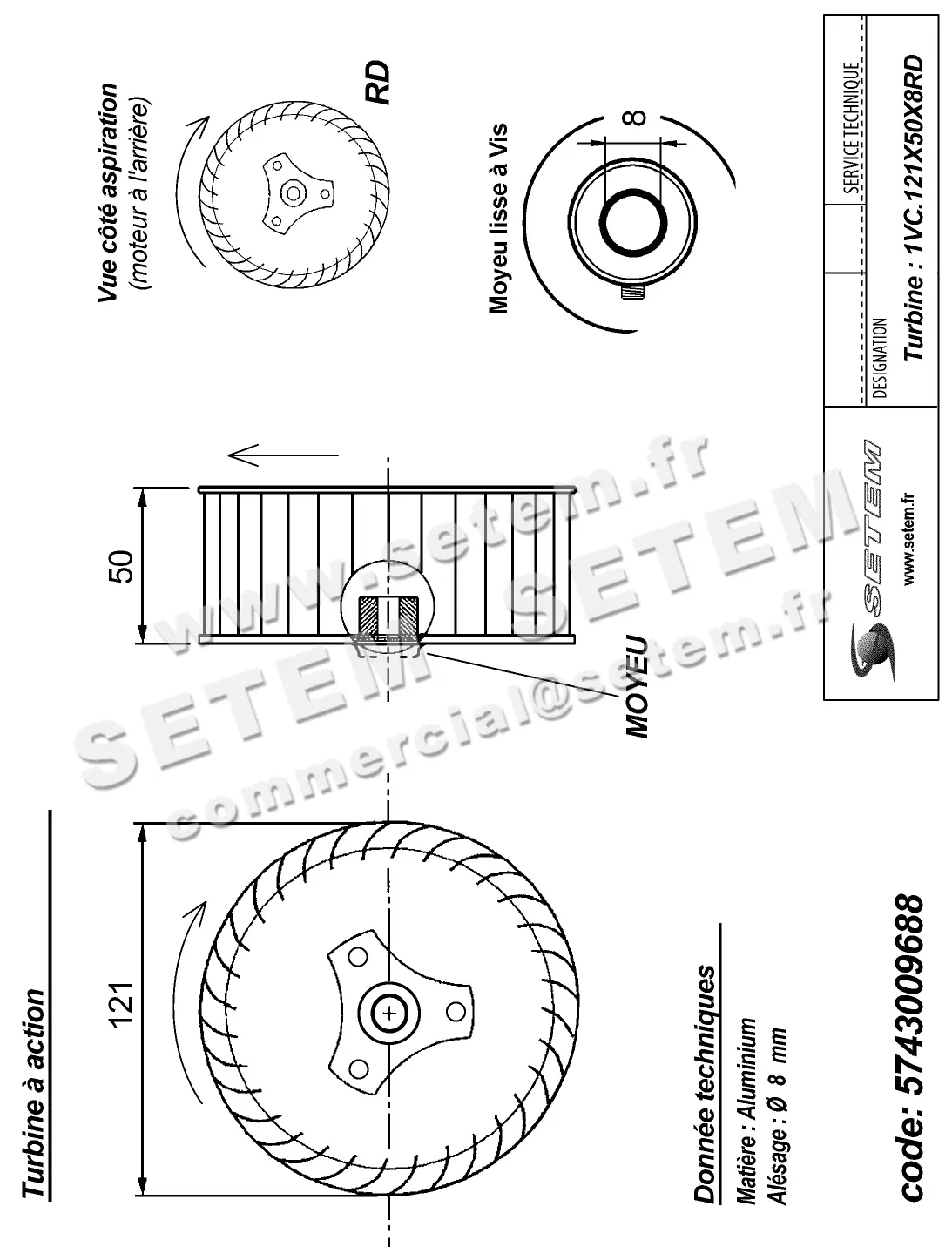 5743009688-TURBINE REMCO 1VC.121X50X8RD ALU VIS 2
