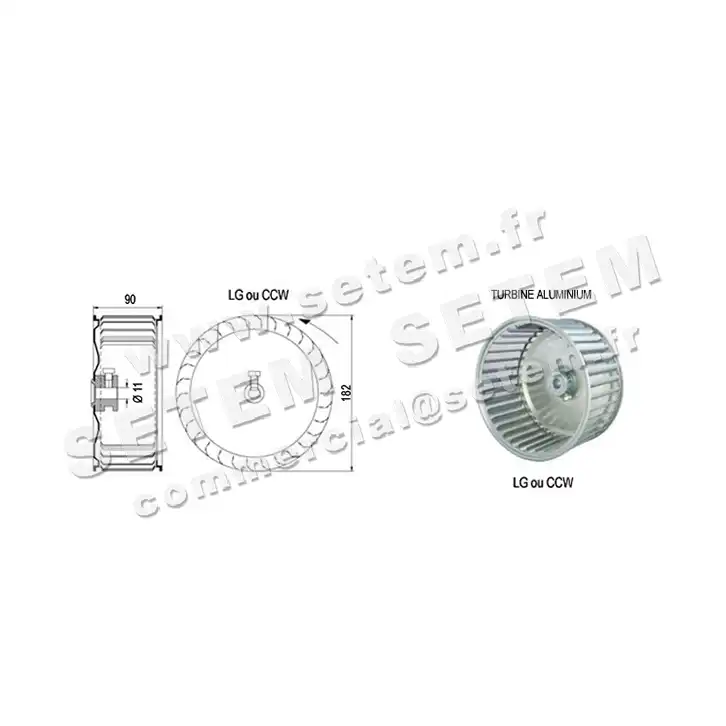 5743009747-TURBINE REMCO 1VC.185X88X11LG ALU VIS 4
