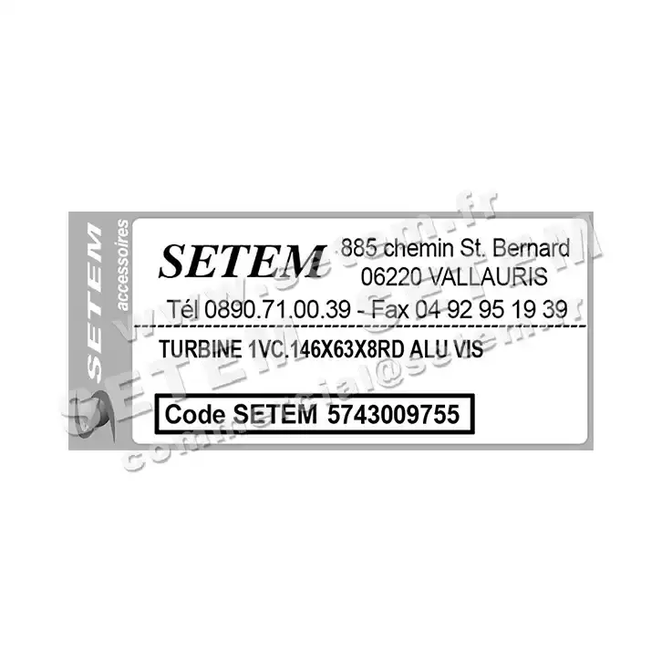 5743009755-TURBINE REMCO 1VC.146X63X8RD ALU VIS 3