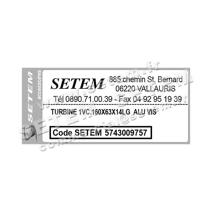 5743009757-TURBINE REMCO 1VC.160X63X14LG ALU VIS 3