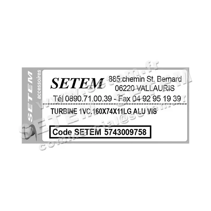 5743009758-TURBINE REMCO 1VC.160X74X11LG ALU VIS 3