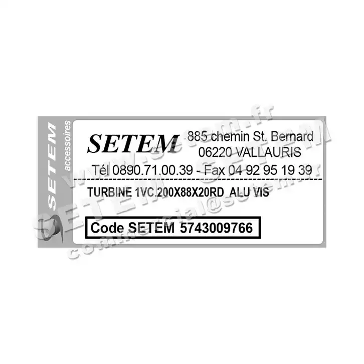 5743009766-TURBINE REMCO 1VC.200X88X20RD ALU VIS 3