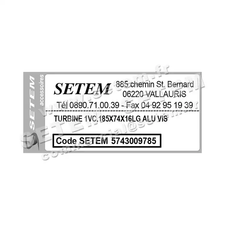 5743009785-TURBINE REMCO 1VC.185X74X16LG ALU VIS 3