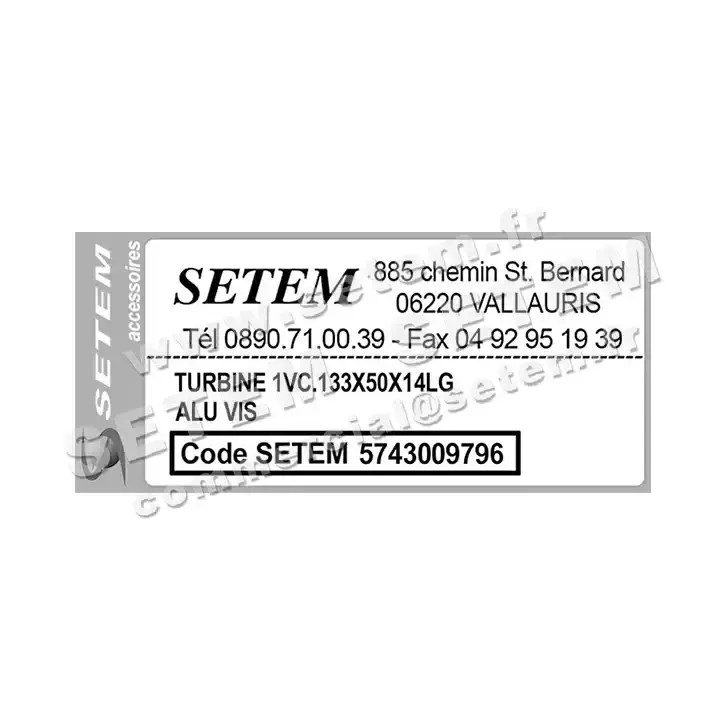 5743009796-TURBINE REMCO 1VC.133X50X14LG ALU VIS 3